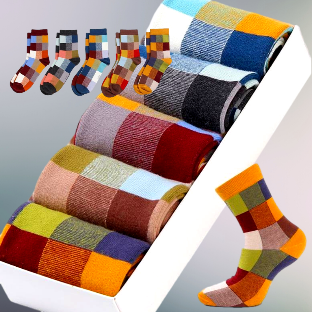 Color Patch Dress Socks