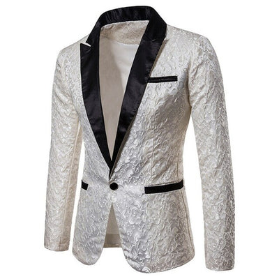 Velvet Floral Blazer