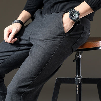 Cotton Plaid Trousers