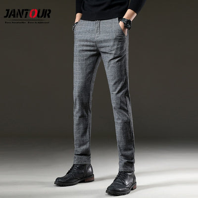 Cotton Plaid Trousers