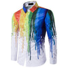 Designer Splash Button Up