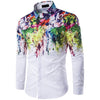 Designer Splash Button Up
