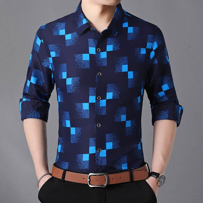 Checkered Designer Dress Shirt