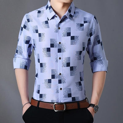 Checkered Designer Dress Shirt