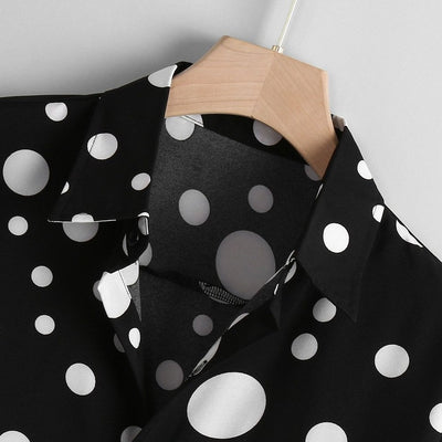 POLKA DOT BUTTON DOWN