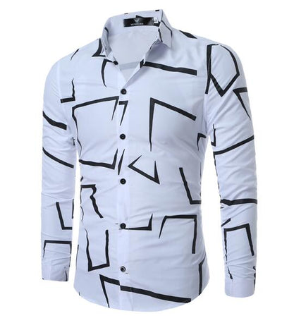 Geometric Designer Dress Shirt