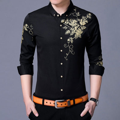 Gold Rose Dress Shirt