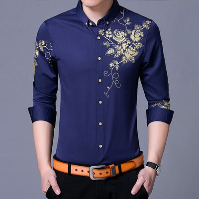 Gold Rose Dress Shirt