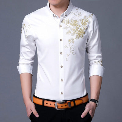 Gold Rose Dress Shirt