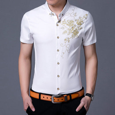 Gold Rose Dress Shirt
