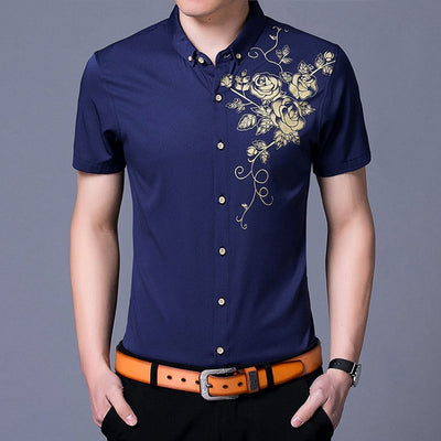 Gold Rose Dress Shirt