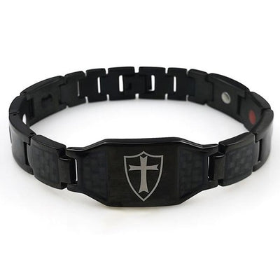 STAINLESS STEEL CROSS BRACELET