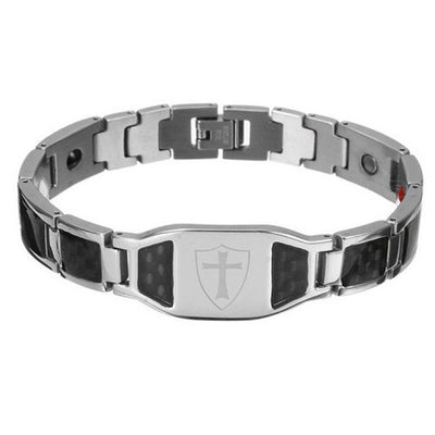 STAINLESS STEEL CROSS BRACELET