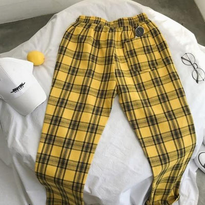 PLAID CASUAL PANTS